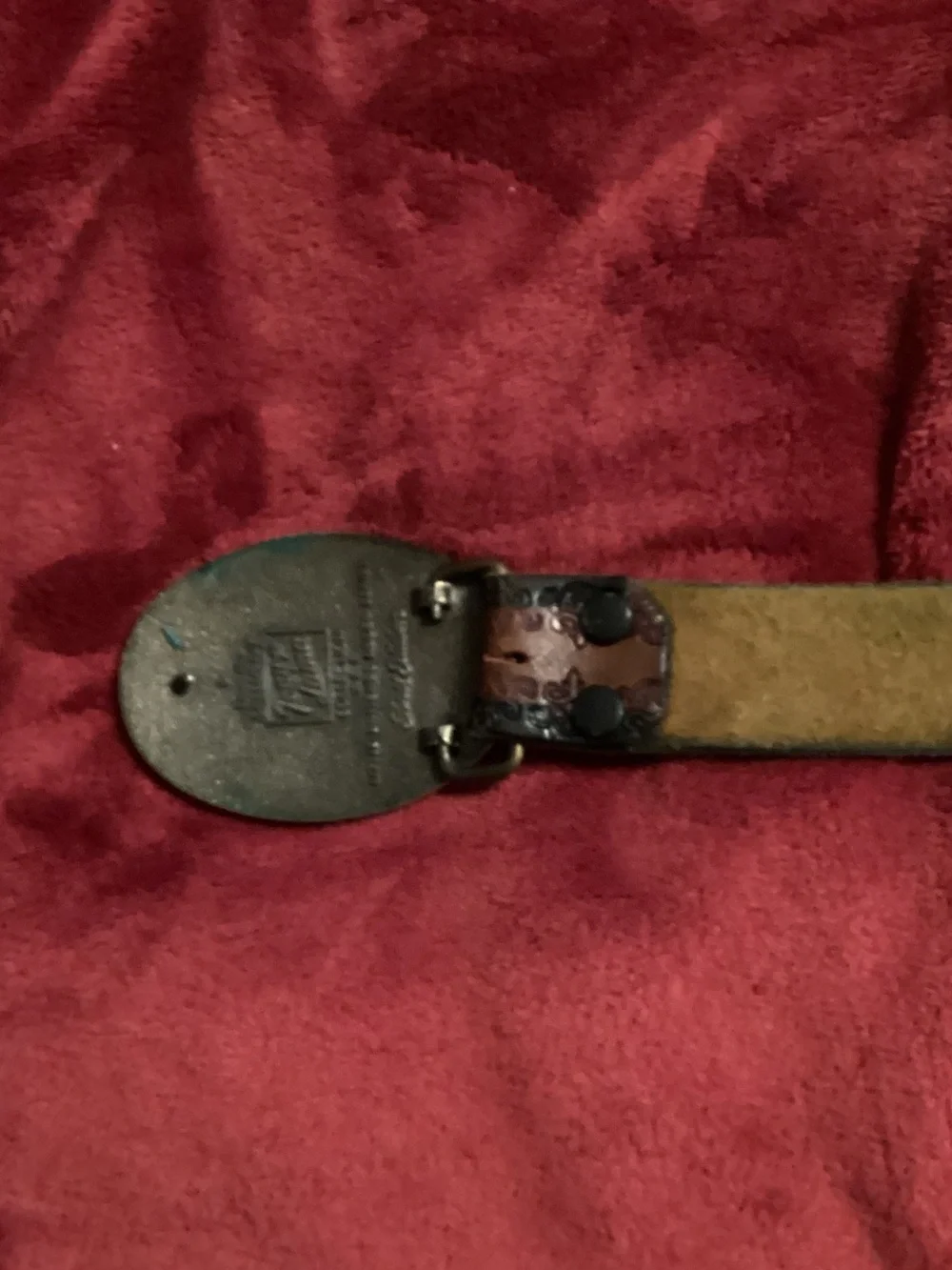 Tony Lama Dark Brown Leather Belt with Rodeo Buckle